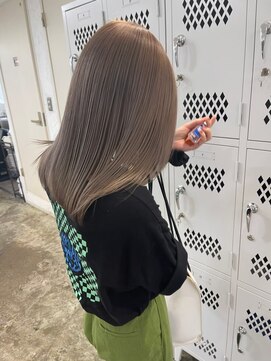 リムレスバイサンク 万代 新潟駅(LIMLESS by cinq) ミルクティーベージュダブルカラーインナーカラーハイライト