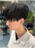 波巻きスパイラルパーマツイストスパイラルパーマメンズマッシュ