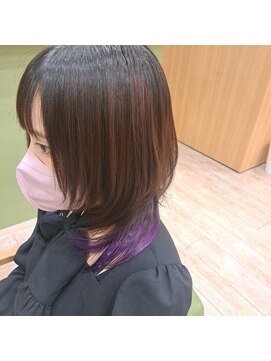 ジプソ(Gypso Hair salon) ウルフ×インナーカラー×パープル