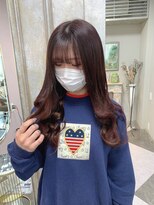 ガルボ ヘアー(garbo hair) プルエクステ 10代 20代 ワインレッド ピンクブラウン エクステ