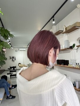 フロムドット(from.) ピンクベージュ+ボブ