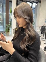 シティ(CITY) ロングレイヤー 韓国ヘア 顔周りカット