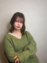 ヘアデザインファブロ イオンモール宮崎店(hair design FABRO.)&nbsp;ミディアムレイヤー/艶髪カラー/オリーブベージュ/髪質改善