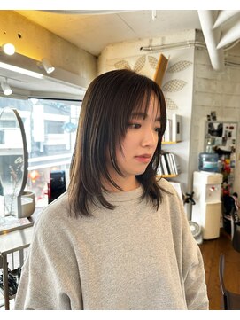 ア セカンド 清藤美容室第弐號(a sekand) 顔周りレイヤーミディスタイル