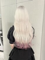 ジーナリア(Xena ria) 《Kaede》ホワイト×ピンク 裾カラー♪