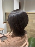 白髪ぼかしハイライト/ウルフミディアム