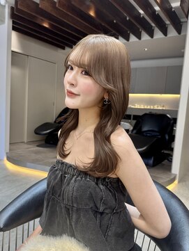 ロンド ロワール 門前仲町(Lond Loire) 韓国レイヤーカット/くびれ巻き/前髪顔周り/セミディ[門前仲町]