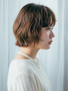 フレイムス ヘアアンドリラックス 南越谷店(Frames hair&relax) 学生20代30代◎前髪あり大人可愛い濡れ髪ショートウェーブ南越谷