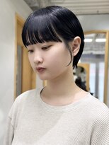 クル(k u r u)&nbsp;マッシュショート　ブルーブラック