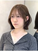 ブリーチなし/髪質改善/ピンクベージュ/ブラウン/ボブ原宿27