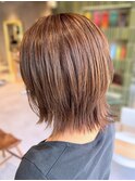 30代40代ミディアムレイヤーボブくびれウルフメイキー本厚木