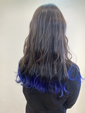 オル(ORU) 裾カラー(グラデーションカラー)×ブルー