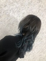 ノア ヘアデザイン 町田店(noa Hair Design)&nbsp;毛先にアクセントブルーカラー