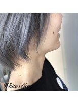 アンルーク ヘア(+1 unluke hair) [+1unluke]2024-SS/White×Gray