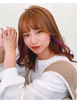 ザブックハンドサロン(The book hand salon) ベージュ×パープル×ミディアム