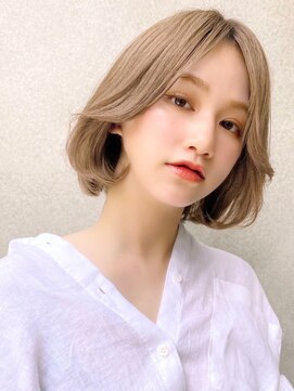 ブロウ ネックス ザ サロン 表参道(VLOW nex the salon) ボブ/大人かわいい/フェザーバング/透け感グレージュ[表参道]