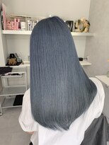 アルム(ALLe'ME) ネイビーブルー1週間後色落ち状態