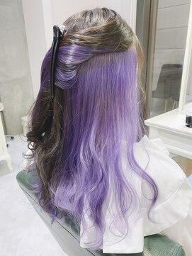 デイズ(days) インナーカラーにブルーパープルカラー セクションカラー