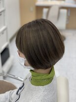 ヘアポジション 五所川原店(HAIR Position)&nbsp;丸みショート×くすみベージュ