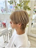 韓国風ウルフ シースルーバング