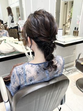 ネオリーブギンザ 銀座店(Neolive GINZA) 短めヘアでも出来るヘアセット  編み下ろし　【銀座】