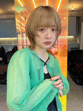 ロンドルーチェ 心斎橋(Lond luce) ダークアッシュ/ミディアムレイヤーカット［髪質改善/縮毛矯正］