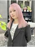 韓国風《ペールピンク》ハイトーン/ケアブリーチ/ダブルカラー