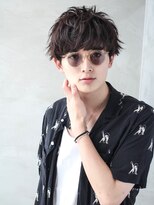 ハバナ 渋谷(HAVANA)&nbsp;アッシュブラック/束間マッシュパーマ/刈り上げ/ツーブロック