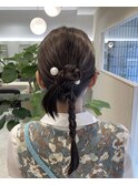 miu＊゜高円寺ドレスヘアモテ髪『三つ編み カチモリアレンジ』