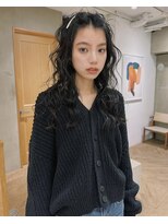 ローレンアオ(LOREN AO)&nbsp;前髪/アンブレラカラー/こなれミディ/イメチェン/ウェーブパーマ