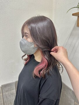 ケープラス(K+plus) ココアブラウン×イヤリングカラー