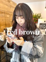 ドルセプラタ(Dulce plata)&nbsp;暖色レッドブラウンカラーレイヤーウェーブ巻