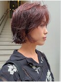 CAF 照下 ボブパーマ 夏のヘアアレンジ 暖色カラー 大阪