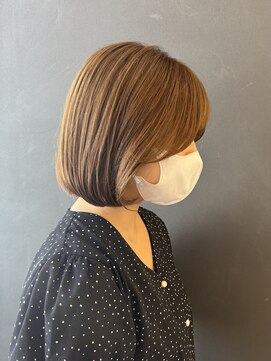 美容室BJ オレンジベージュボブスタイル