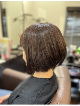 カウスリップ ヘアークリニック(Cowslip hair clinic) グレージュ系ショートボブ