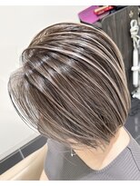 アッシュ 大宮店(Ash)&nbsp;レイヤーボブミルクティー髪質改善バレイヤージュ