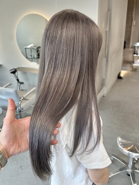 ソル ジングウマエ(SOL JINGUMAE) グレージュ/１ブリーチカラー/ロングヘア