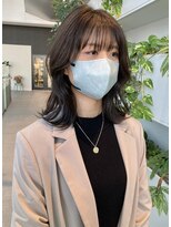 オーセンヘア(AUTHEN.HAIR)&nbsp;（mutsumi.）ミディアム韓国風くびれ巻き【仙台美容室】