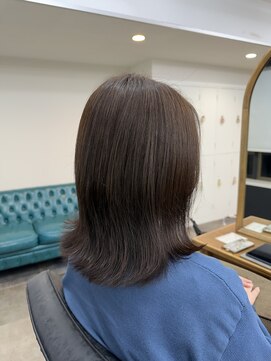 ファブ 銀座(fav) 外ハネくびれセミディ　ショコラブラウン