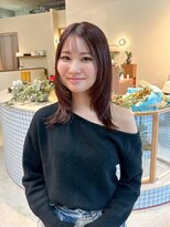 カケ(kake)&nbsp;抜け感ぱらっと前髪×ルビーヴァイオレットカラー