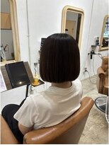 アンジュール(UNJOUR.)&nbsp;夏カラー髪質改善×暗めブラウンボブ◎透明感で大人美人ヘア