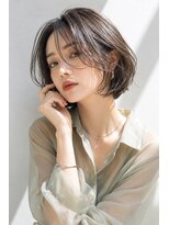 アッシュ 学芸大学店(Ash)&nbsp;ショートボブ/大人女性/白髪ぼかし/グレーアッシュ/脱白髪染め