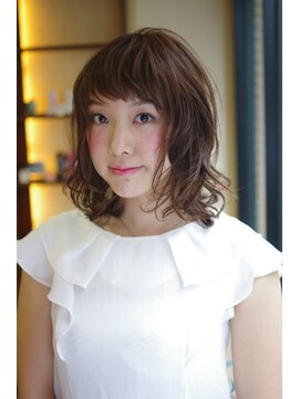 チップ タップ つつじヶ丘店(tip top) ベビーバングミディアムスタイル