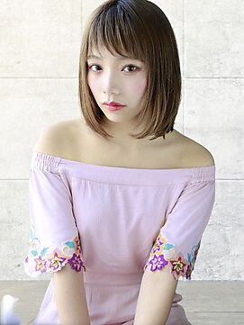 ヘアーアンジェ 南矢野目店(Hair ange) 小顔ショート×ブランジュカラー×ハイライトカラー×イルミナ