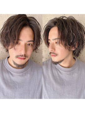 ロンド ロビン 栄(Lond robin) 【Lond robin】高瀬慎也センターパートスパイラルパーマ