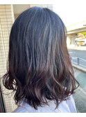ダークバイオレットアッシュ/ゆるふわ巻き