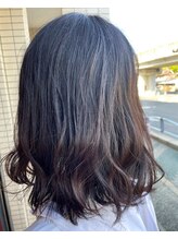 エムスタイル 岸和田店 (M style) ダークバイオレットアッシュ/ゆるふわ巻き