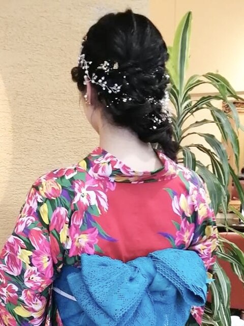 夏祭りのヘアアレンジ