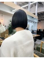 アル 心斎橋(alu)&nbsp;黒髪/小顔カット/ボブ/ツヤ髪スタイル/ニュアンスカラー