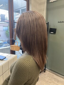 ソルトウォーター(SALT WATER) レイヤーカット/ブラウン/韓国ヘアー/ブリーチ/恵比寿/